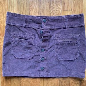 Free people maroon mini skirt